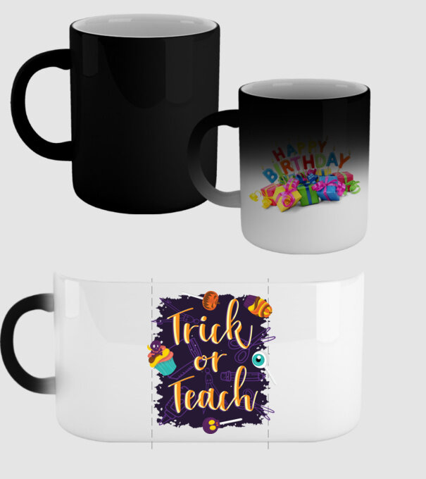 Trick or Teach Halloween pentru profesori model negru pe tricou