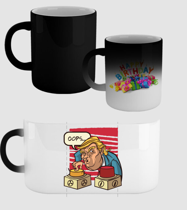 Trump Bombă nucleară model negru pe tricou