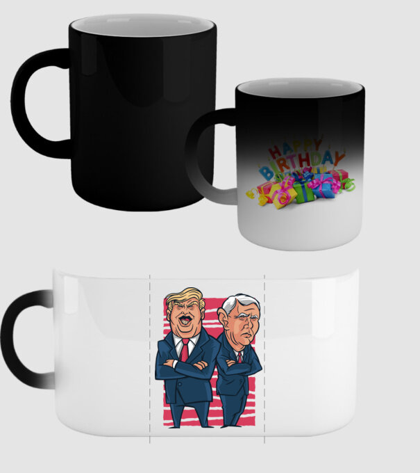 Trump Pence USA model negru pe tricou