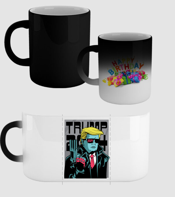 Trump Terminator 2024 model negru pe tricou