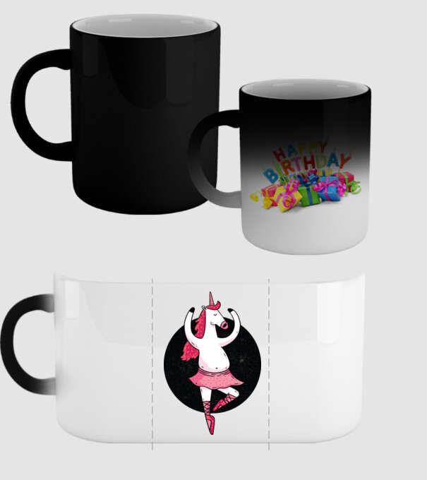 Unicorn Balet model negru pe tricou