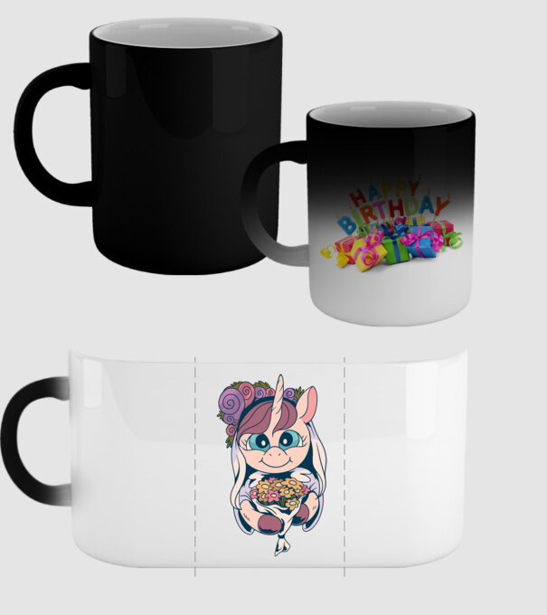 Unicorn Mireasă model negru pe tricou