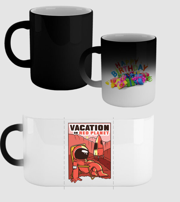 Vacanță pe Marte model negru pe tricou