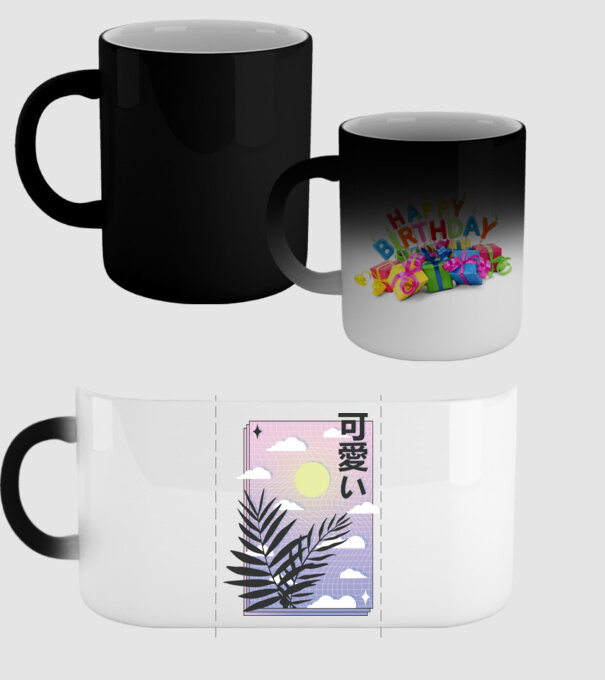 Vaporwave Val model negru pe tricou