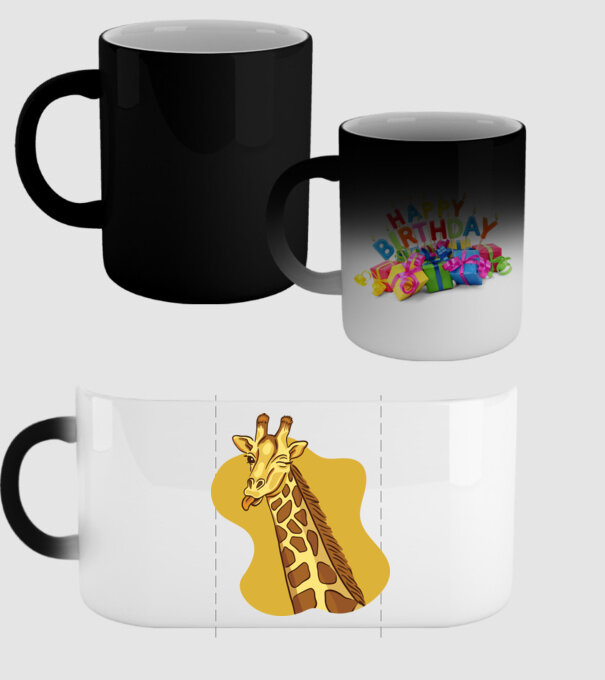 Girafă amuzantă model negru pe tricou