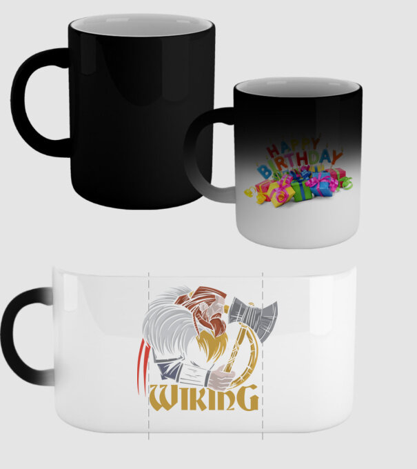 Viking model negru pe tricou