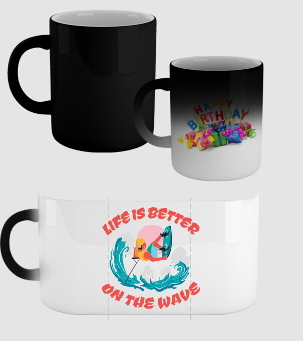 Wakeboard - Life is better on the wave model negru pe tricou