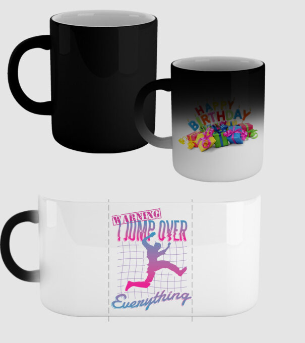 Warning I Jump over everything Parkour model negru pe tricou