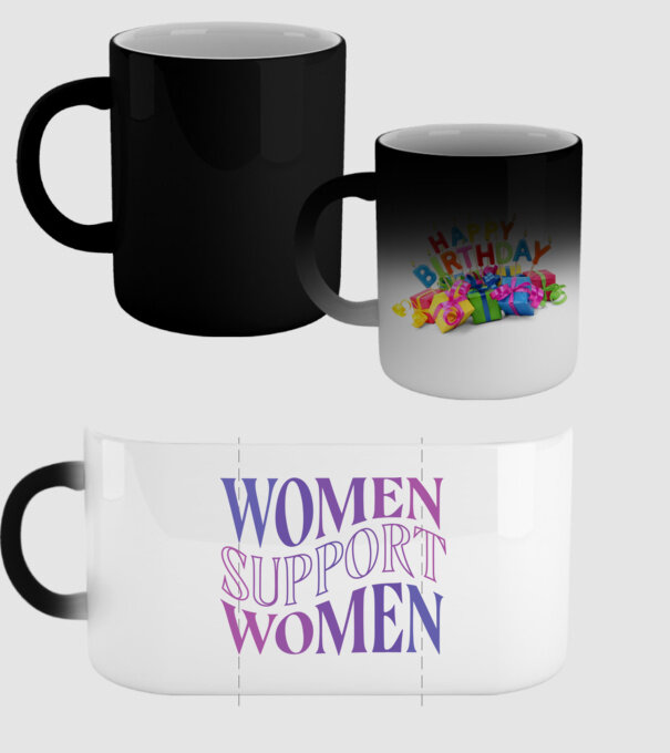 Women Support Women Ziua Femeilor model negru pe tricou