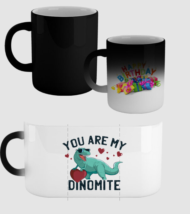 You are my Dinomite tricou cu dinozaur și inimă model negru pe tricou