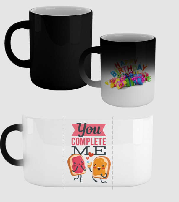 'You Complete Me Tricou drăguț pentru Valentine''s Day' model negru pe tricou