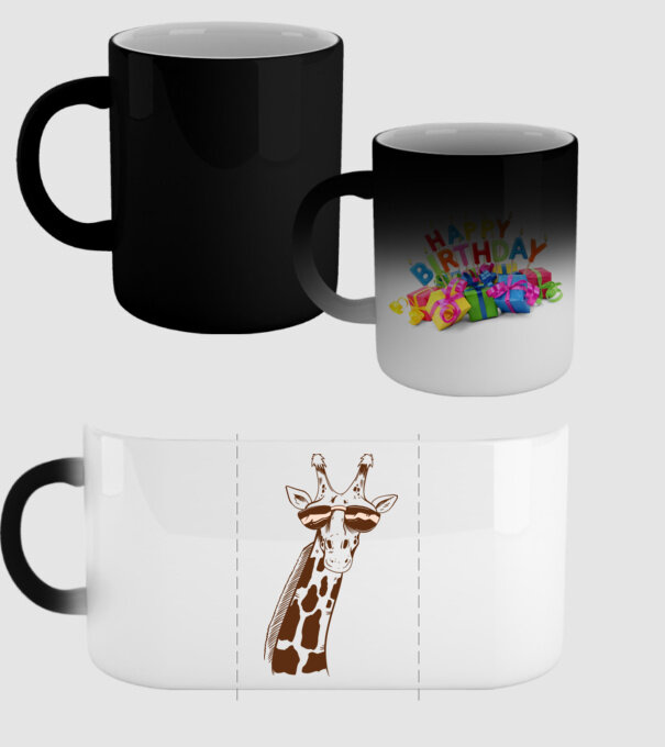 Cap Girafă model negru pe tricou