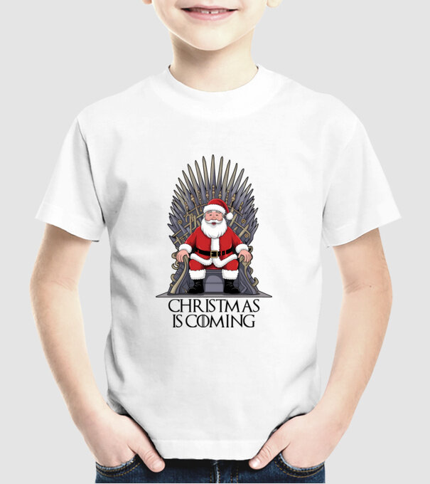 Christmas is Coming Alb model alb pe tricou