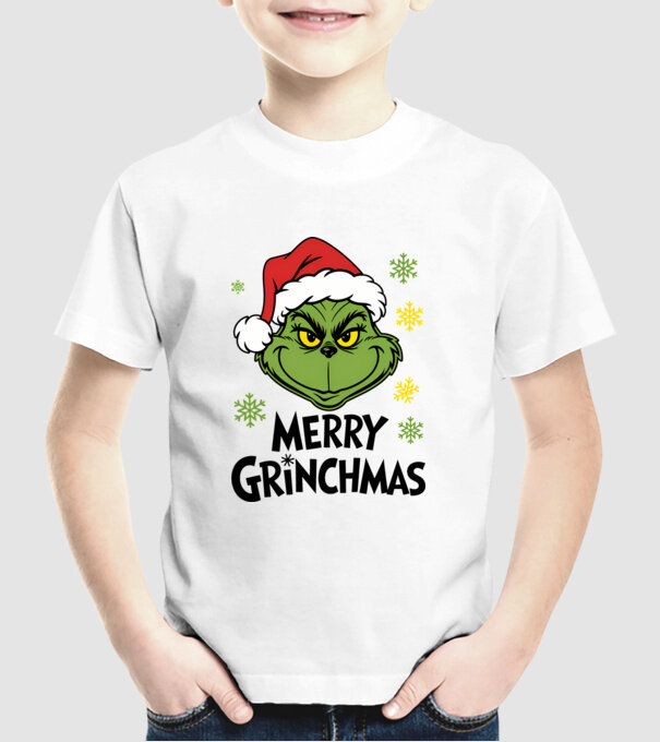 Merry Grinchmas Alb model alb pe tricou