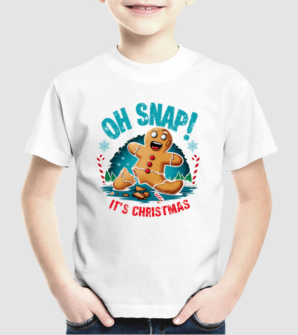 Oh snap! It's christmas Alb model alb pe tricou