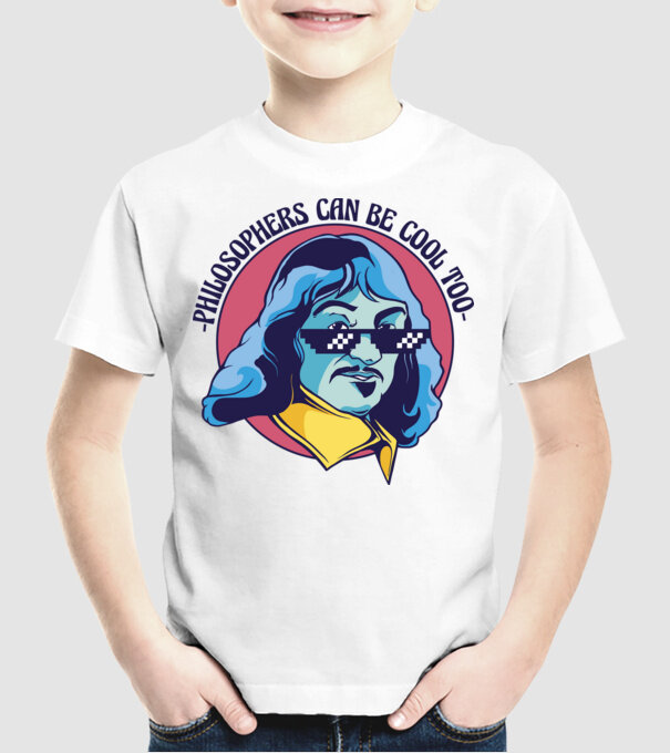 Chiar și Filozofii pot fi cool model alb pe tricou