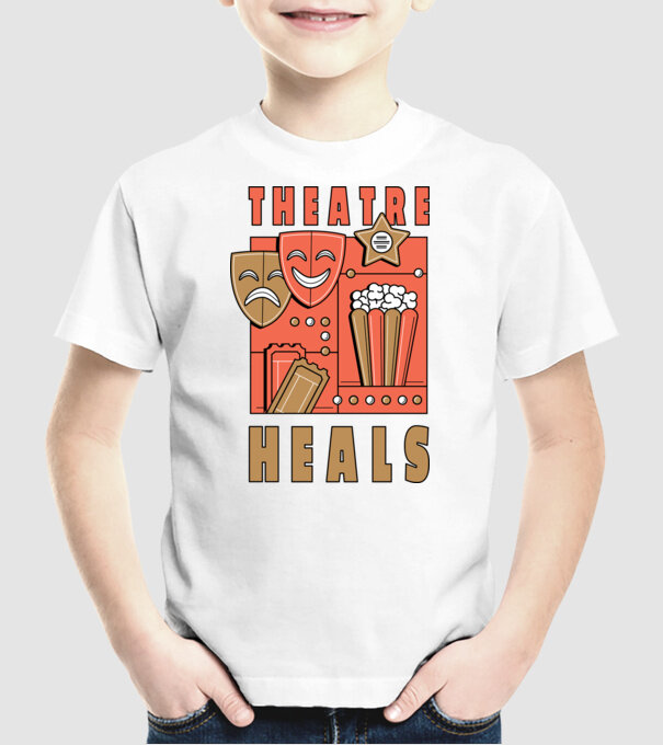 Teatrul vindecă model alb pe tricou