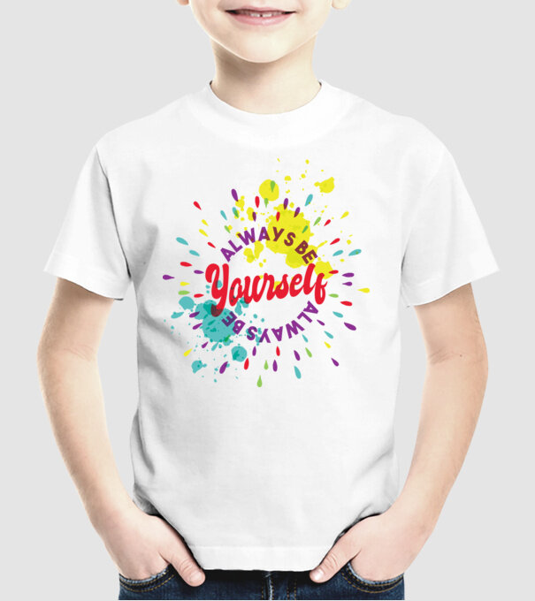 Always be yourself model alb pe tricou