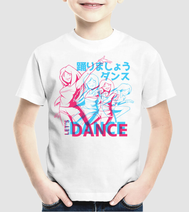 Anime Dance model alb pe tricou