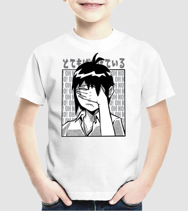 Cap Anime model alb pe tricou