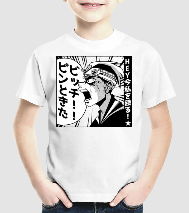 Cap Anime Manga model alb pe tricou