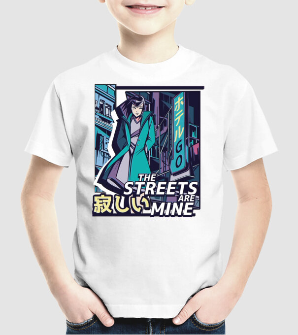 Anime Vaporwave benzi desenate model alb pe tricou