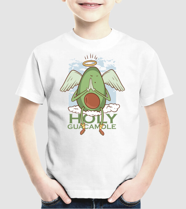 Rai avocado model alb pe tricou