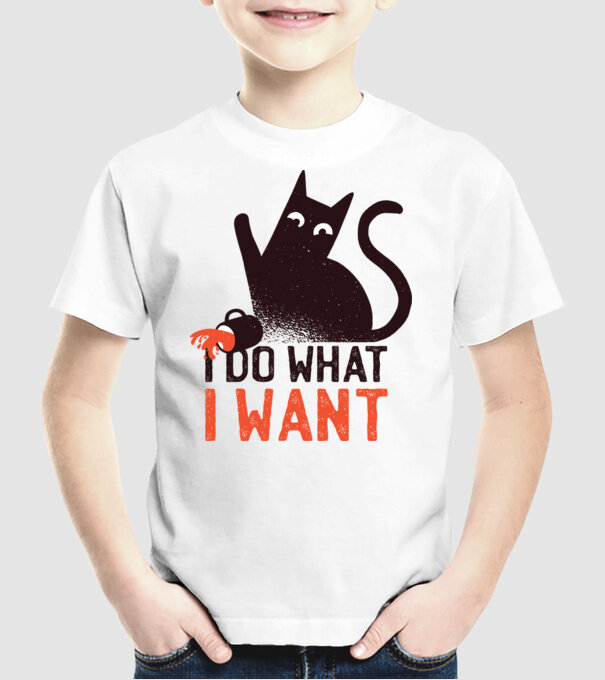 Fac ce vreau tricou cu pisică model alb pe tricou