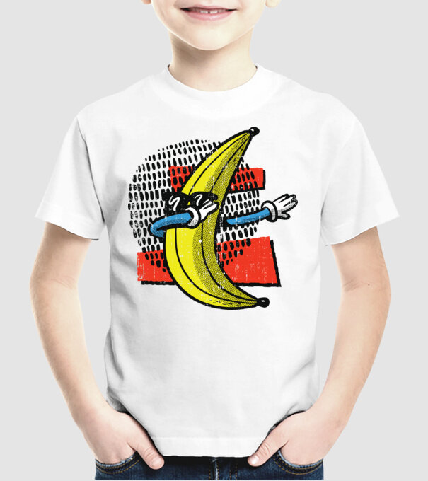 Banană DAB model alb pe tricou