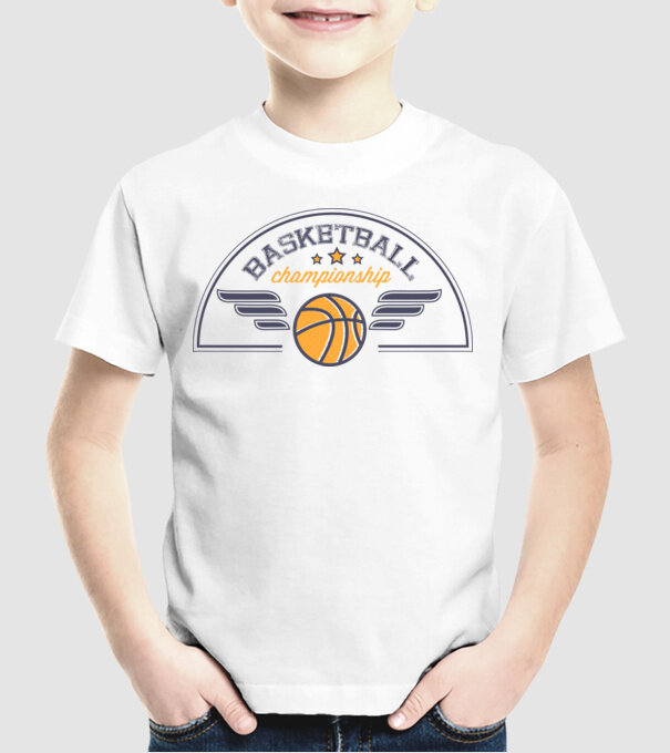 Basketball Championship model alb pe tricou
