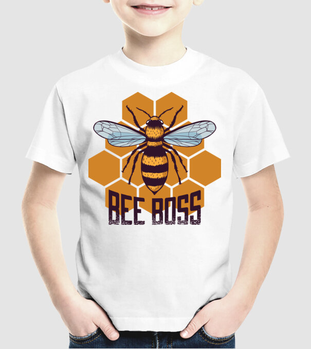 Bee Boss Șef Apicultor model alb pe tricou