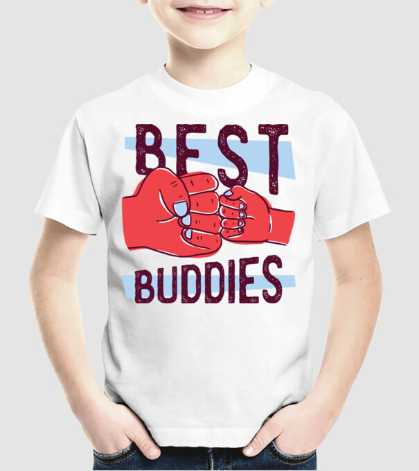 Best Buddies - Cei mai buni prieteni model alb pe tricou