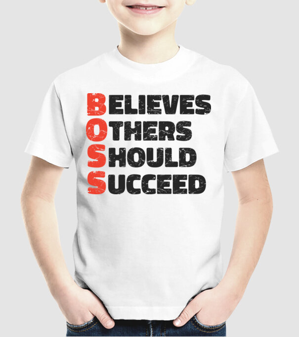 BOSS Șef model alb pe tricou