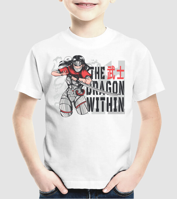 Cyborg Ninja fată Anime model alb pe tricou