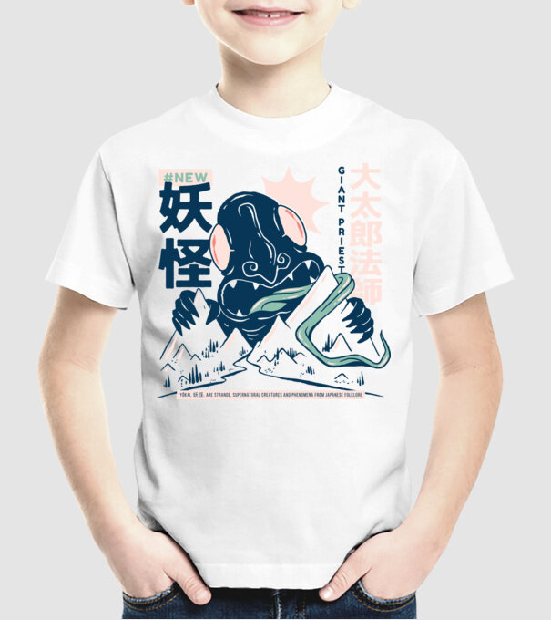 Daidarabotchi Yokai Anime model alb pe tricou