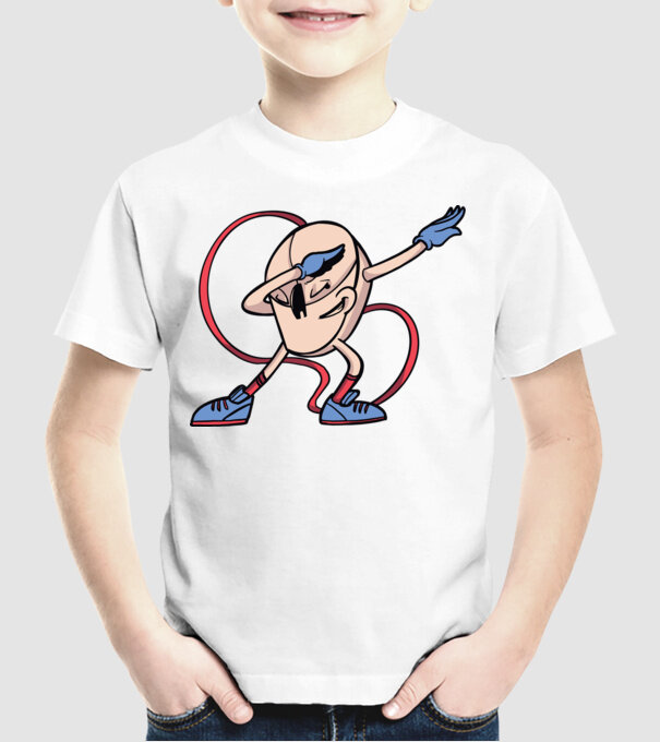 Șoarece DAB model alb pe tricou
