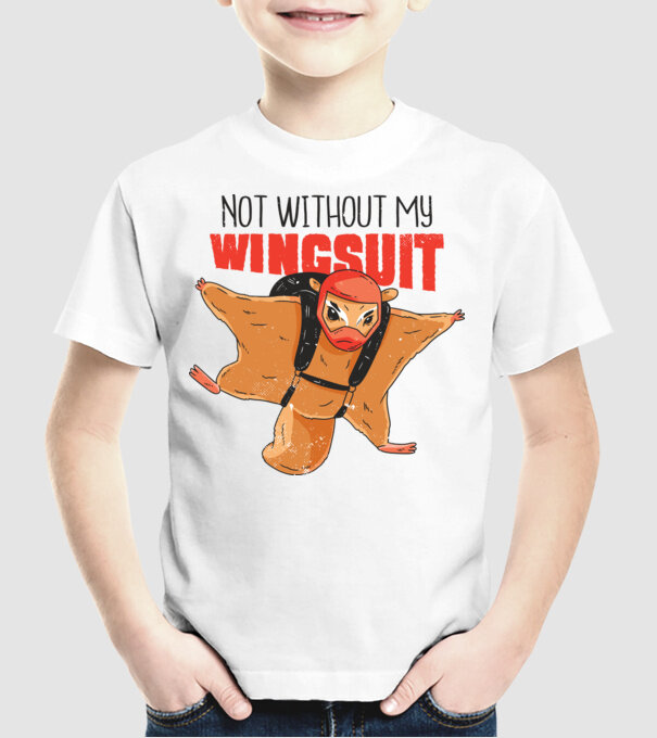 Veveriță cu parașută tricou amuzant model alb pe tricou
