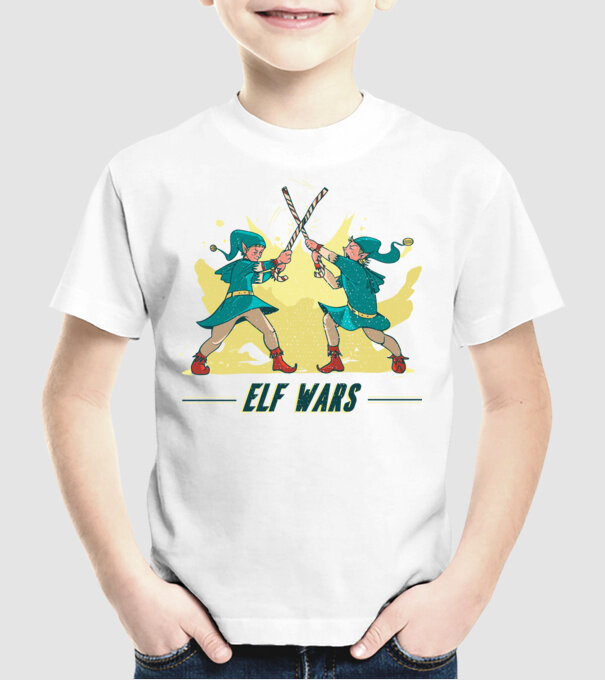 Războiul elfilor model alb pe tricou
