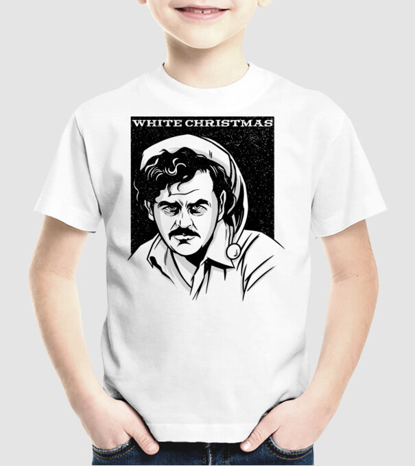 Crăciun alb cu Pablo model alb pe tricou