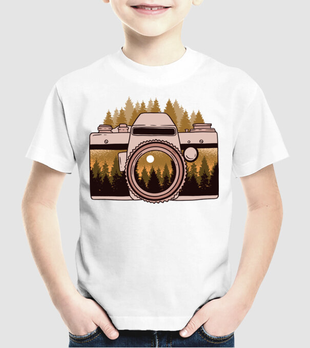 Natură Fotograf tricou fotograf model alb pe tricou