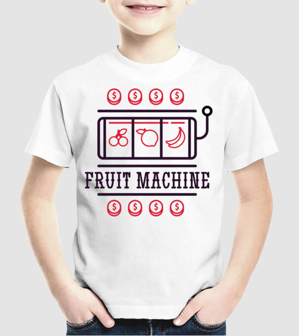 Fruit Machine Slot Machine model alb pe tricou