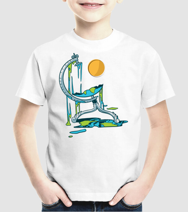 Încălzire globală model alb pe tricou
