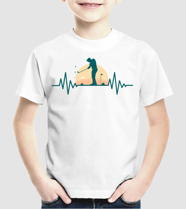 Golf Bătăi de inimă model alb pe tricou