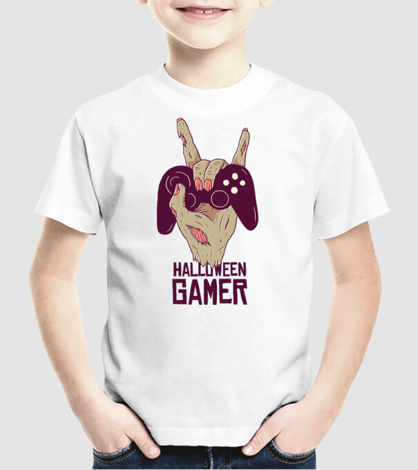 Halloween Gamer tricou Zombie model alb pe tricou