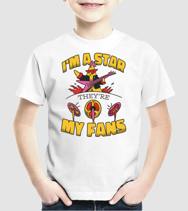 'I''m a Star, They''re my Fans' model alb pe tricou