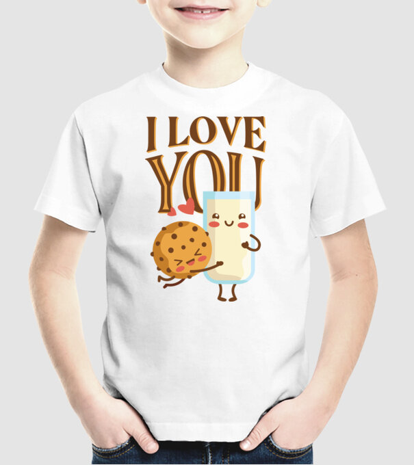 'I Love You tricou drăguț cuplu pentru Valentine''s Day' model alb pe tricou