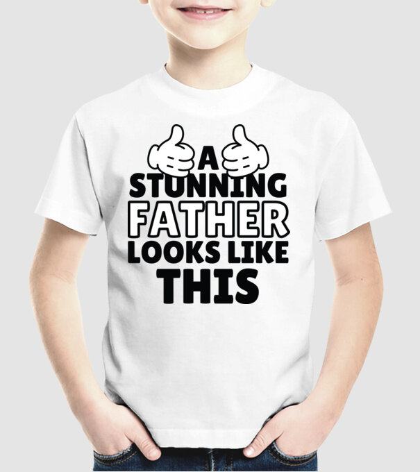 Așa arată un tată extraordinar model alb pe tricou