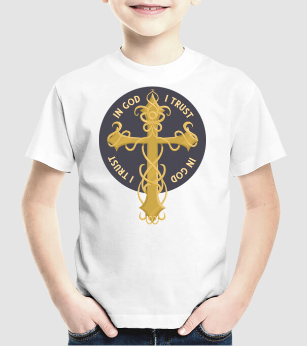 In God We Trust model alb pe tricou