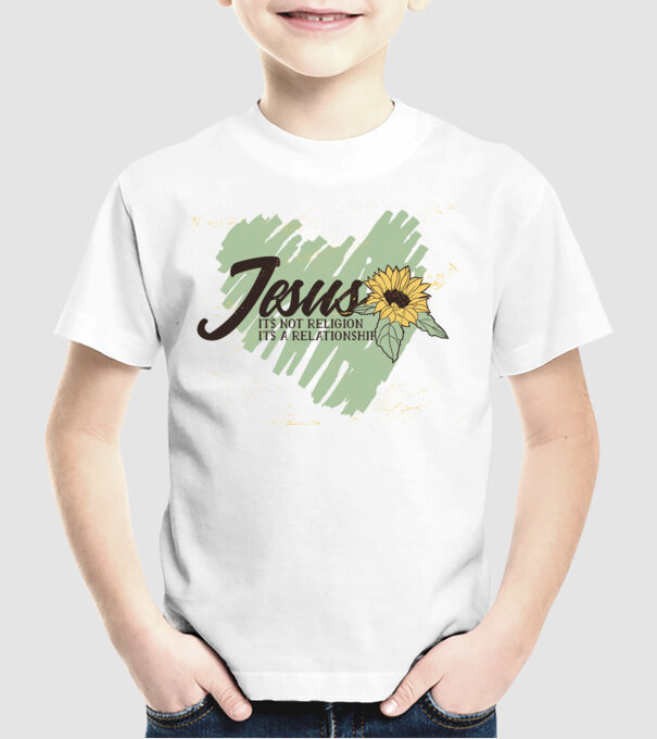 Inima lui Isus - Nu o religie, ci o relație model alb pe tricou