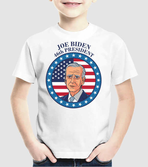 Joe Biden cel de-al 46-lea președinte al SUA model alb pe tricou